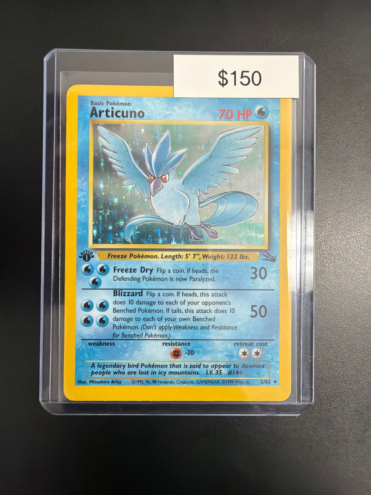 Pokemon Fossil 1st Edition Articuno #2/62