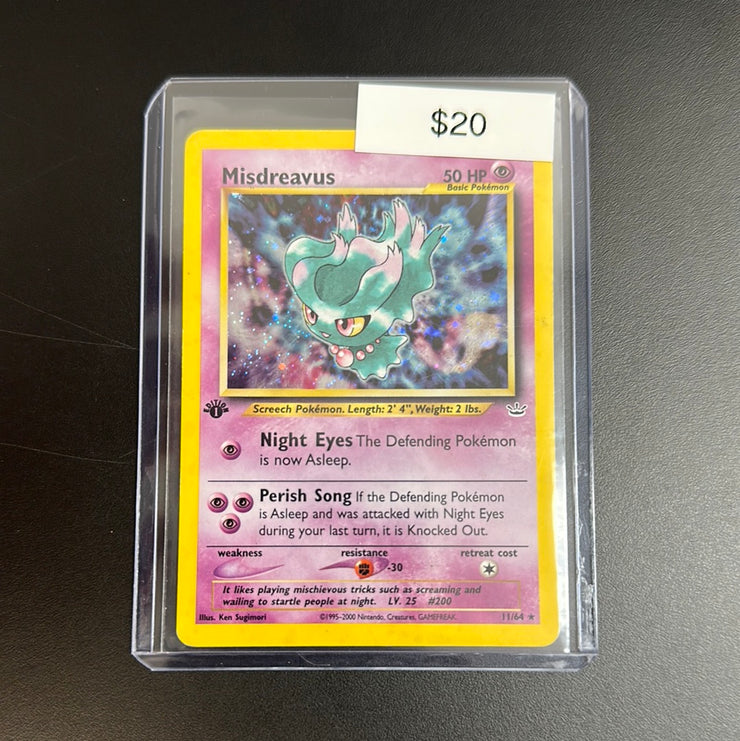 Pokémon Neo Misdreavus Holo 1st Editon 11/64