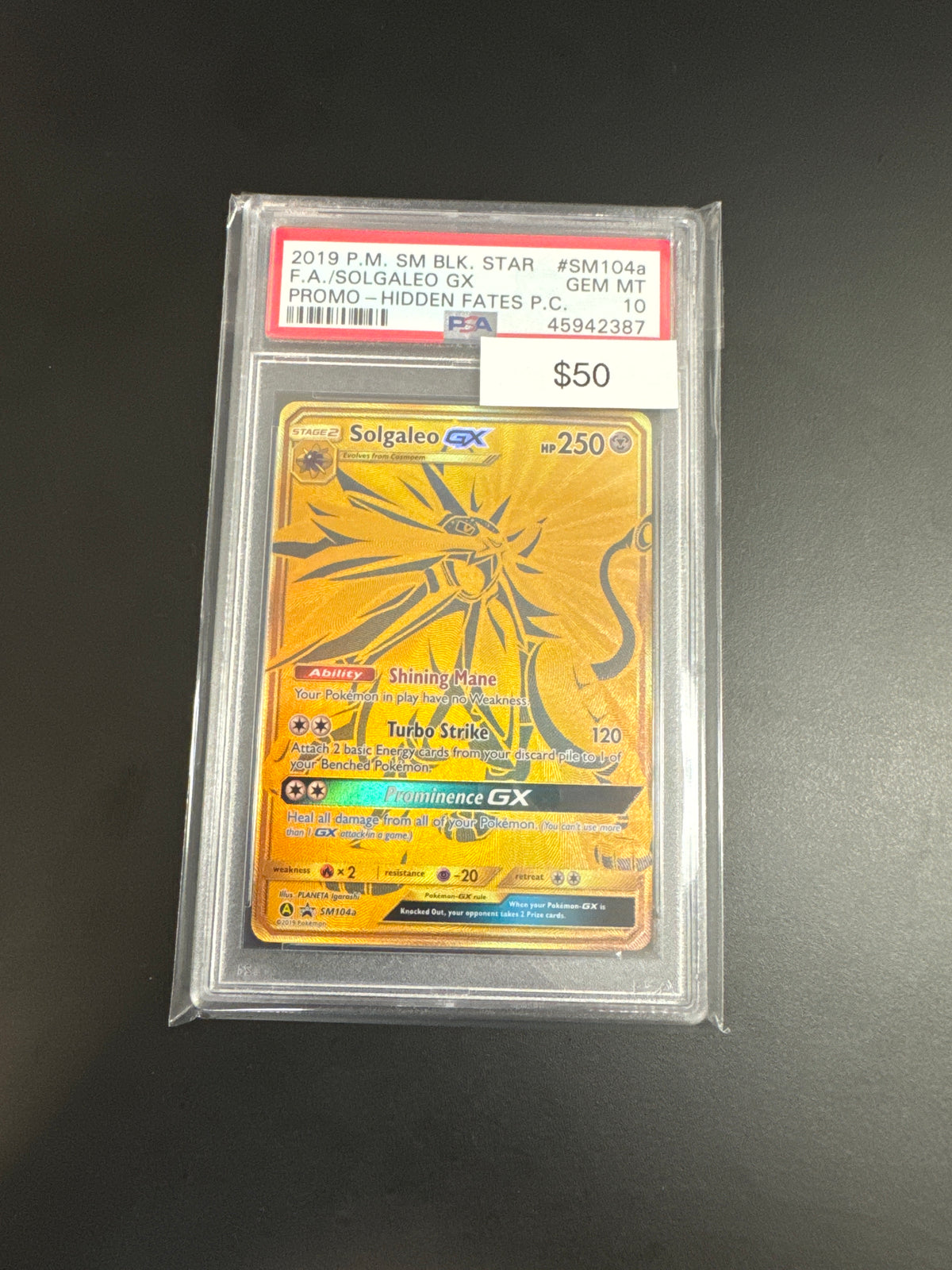 Pokémon Solgeleo GX SM104a PSA 10