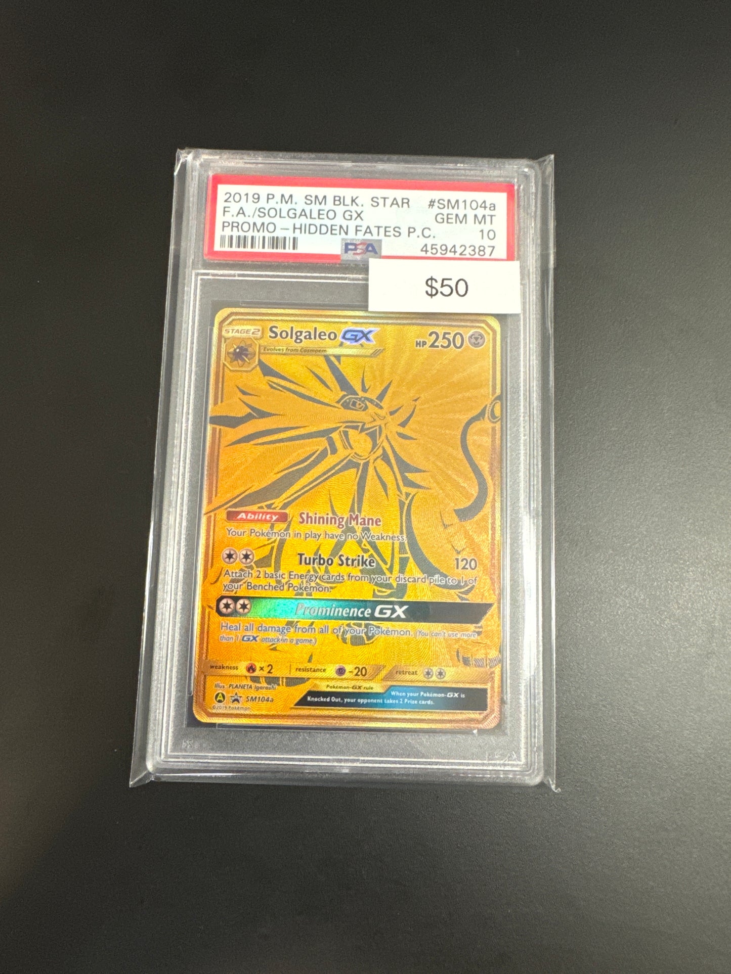 Pokémon Solgeleo GX SM104a PSA 10