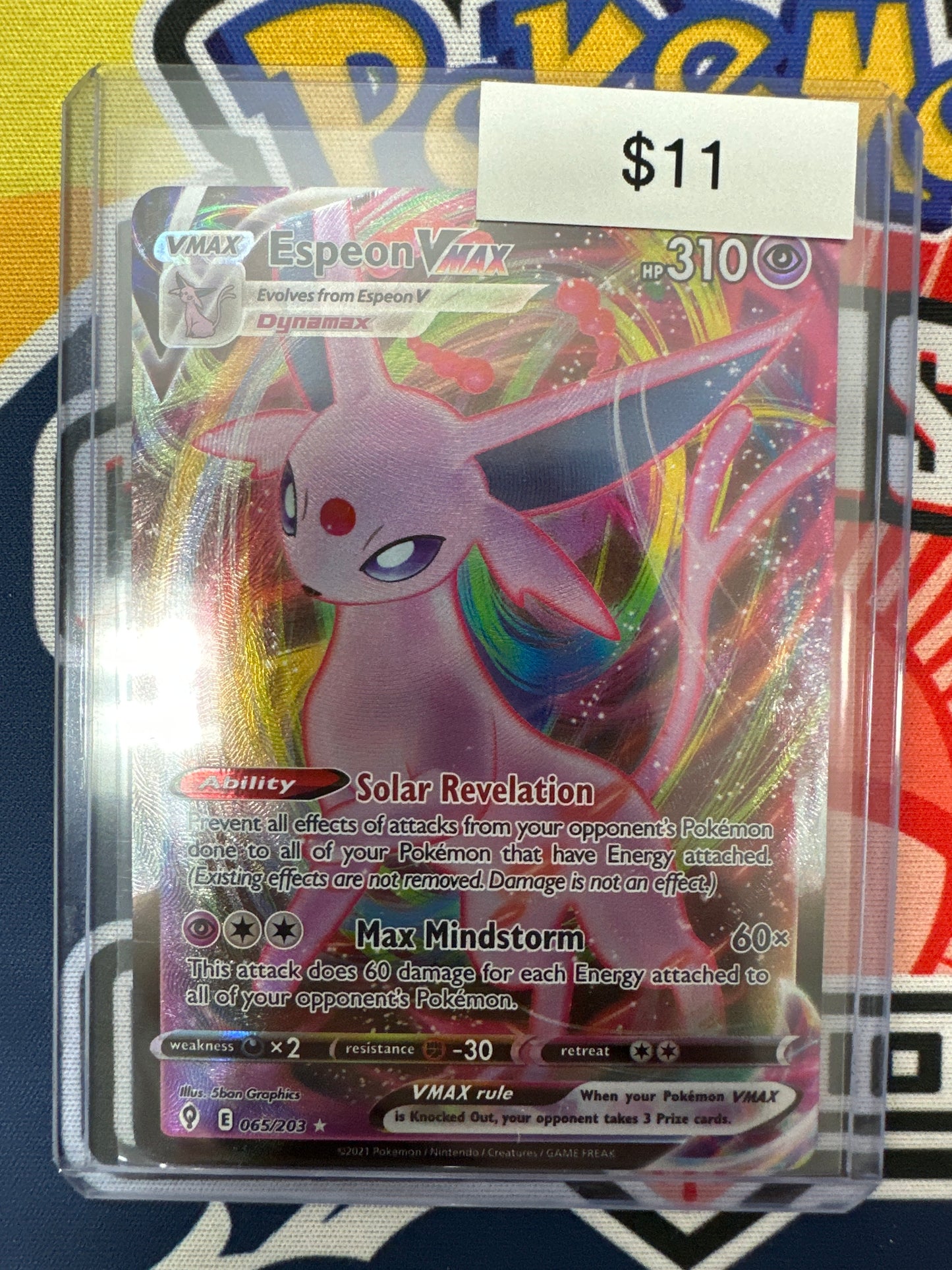 Pokemon Evolving Skies Espeon Vmax 065/203