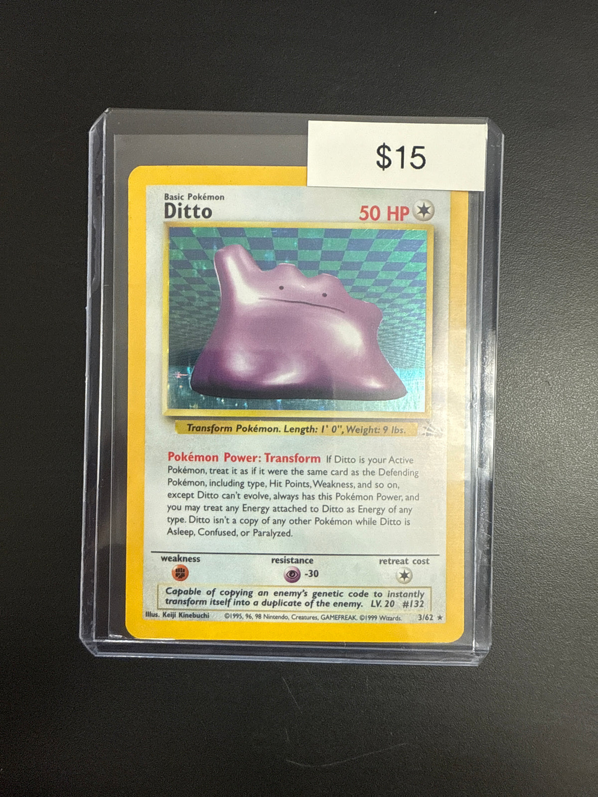 Pokémon Ditto Holo 3/62
