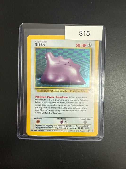 Pokémon Ditto Holo 3/62