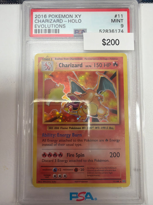 Pokemon Charizard Holo 11/108 PSA 9