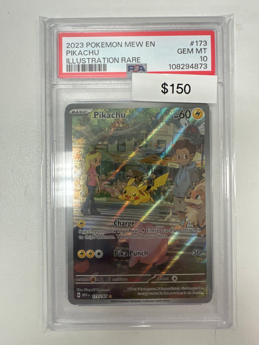 Pokemon 151 Pikachu Illustration Rare 173/165 PSA 10