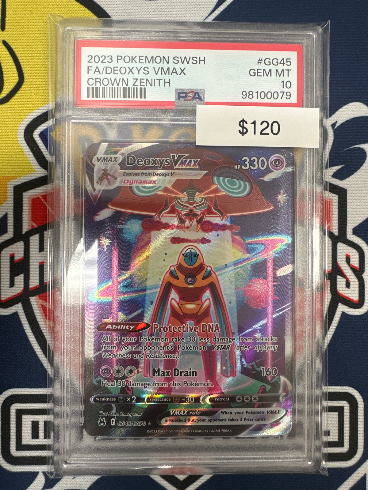 Pokemon Crown Zenith Deoxys Vmax  GG45/GG70 PSA 10