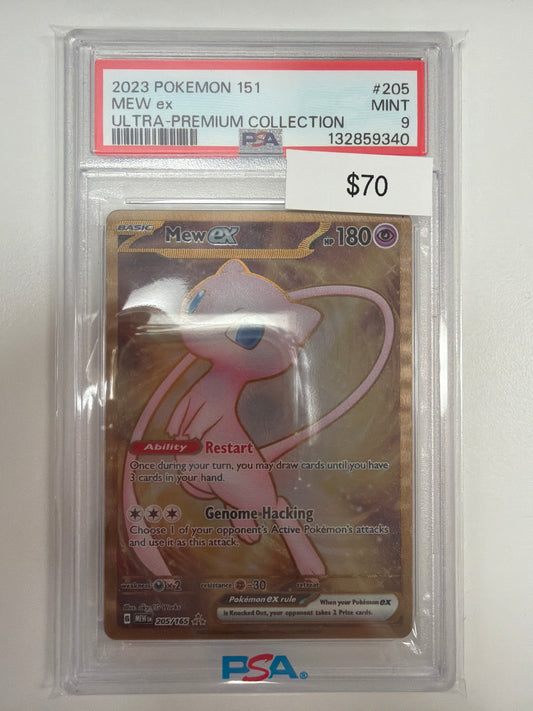 Pokemon Mew ex Metal Card 205/165 PSA 9