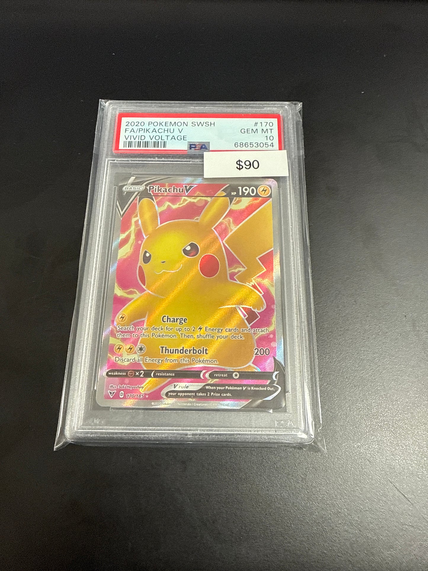 Vivid Voltage Pikachu V Full Art #170/185 PSA 10