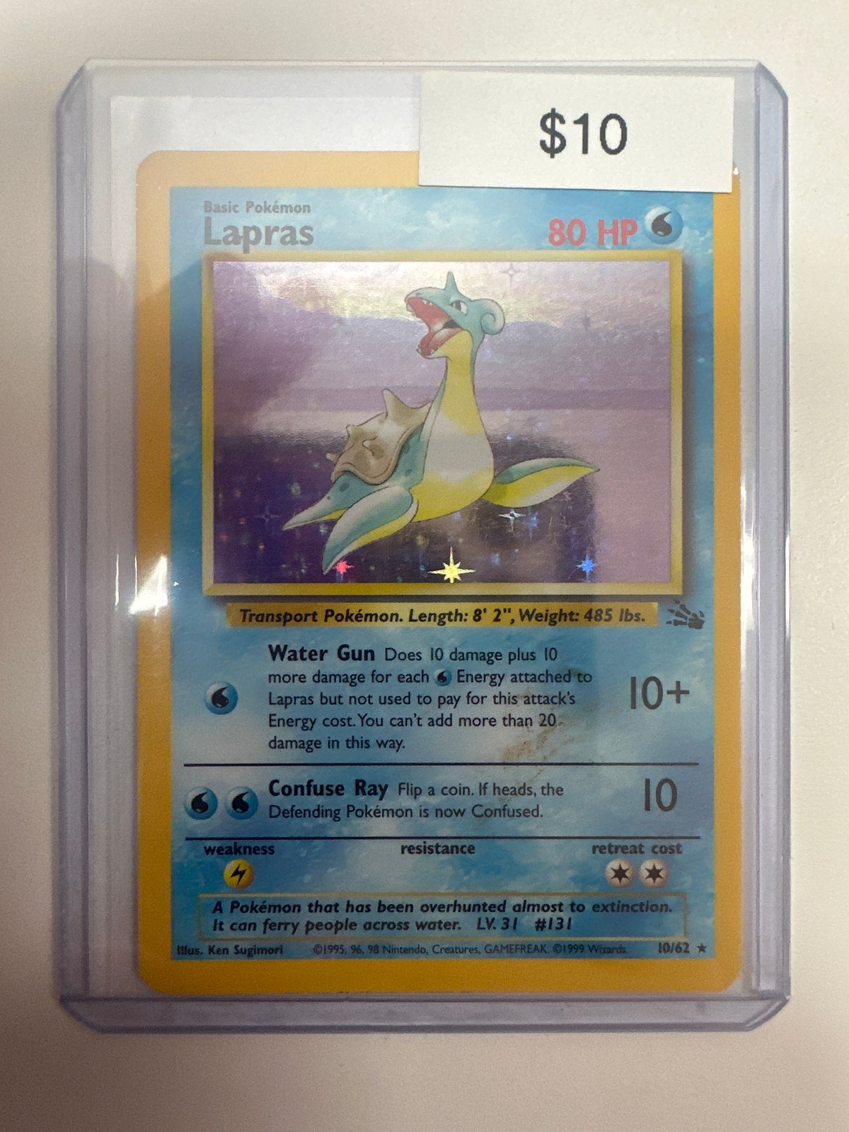 Pokemon Lapras Holo 10/62