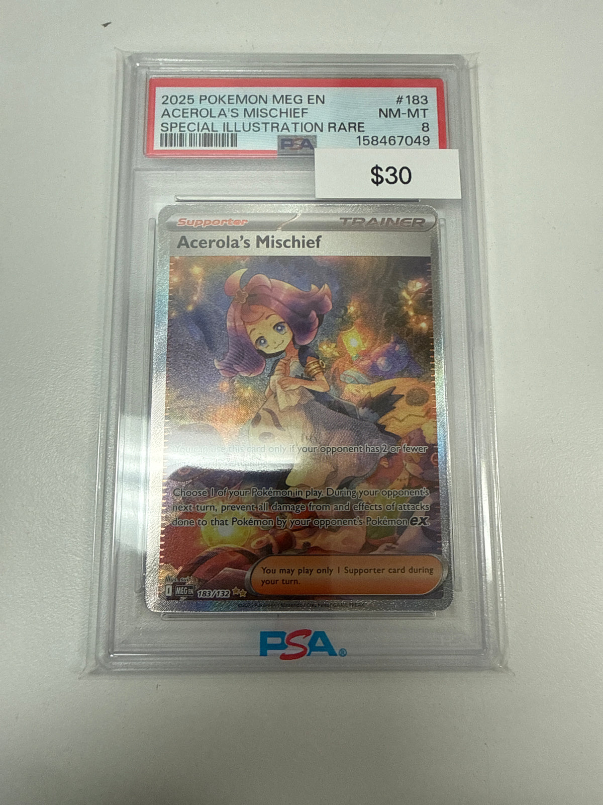 Pokemon Acerola’s Mischief PSA 8