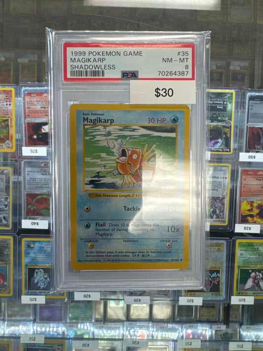 1999 Pokémon Magikarp Shadowless #35 PSA 8