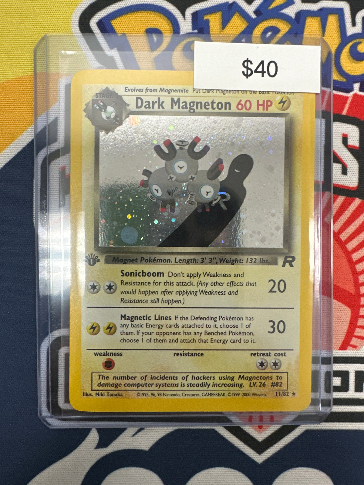 Pokemon Dark Magneton 1st Edition Holo 11/82