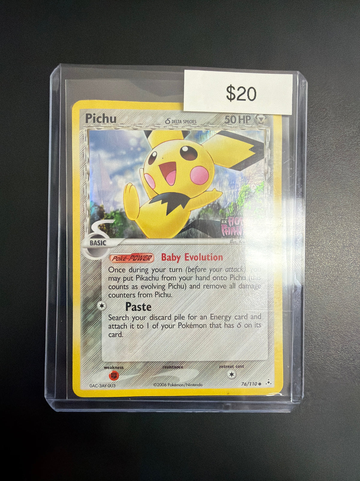Pokemon Ex Holon Phantams Pichu 76/110 DAMAGED