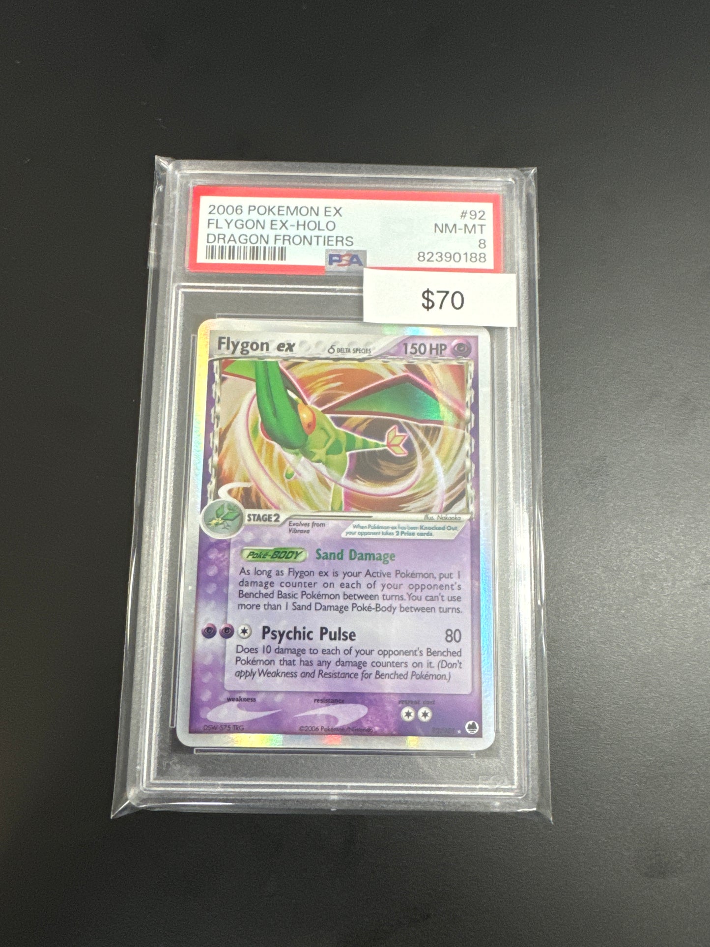 Pokémon Dragon Frontiers FLYGON EX #92 PSA 8