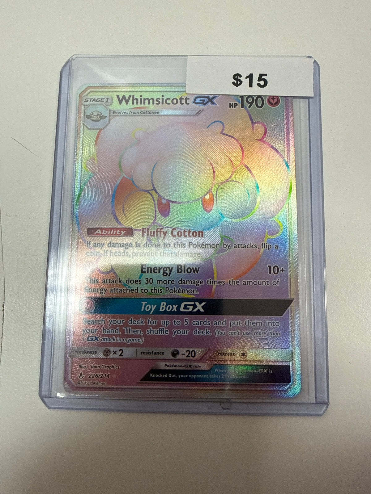 Pokemon Whimsicott Gx Secret #226/214