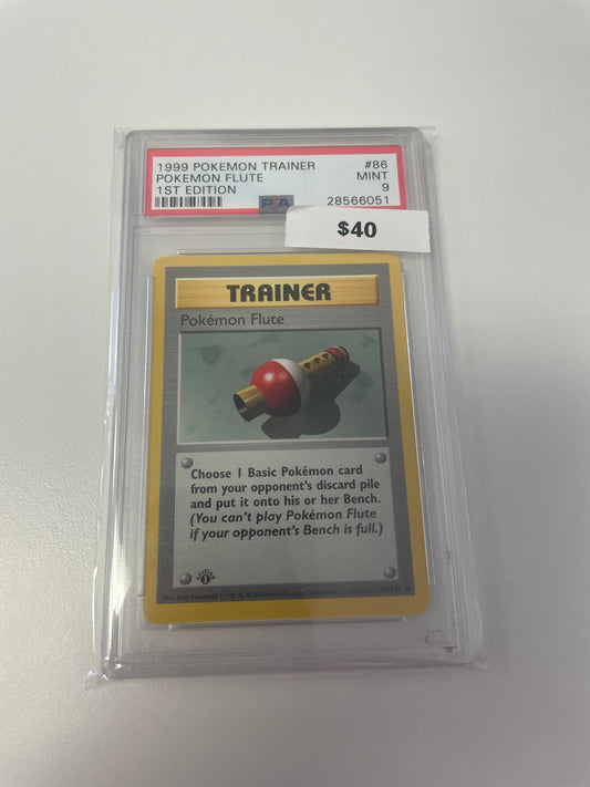 1999 Pokemon Flute Trainer 1st Edition #86/102 PSA 9