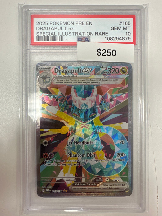 Pokemon Prismatic Evolutions Dragapult ex SIR 165/131 PSA 10