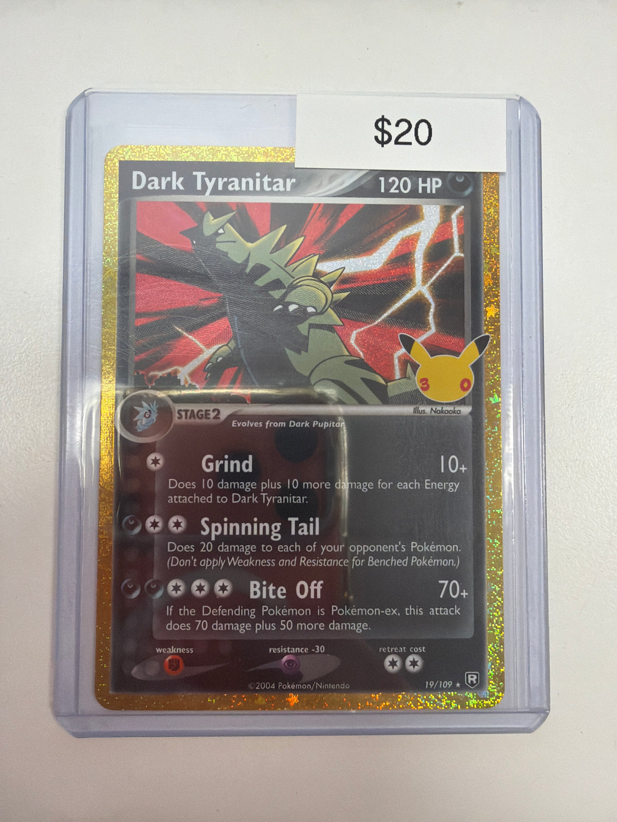 Pokemon Dark Tyranitar 30th Anniversary 19/109