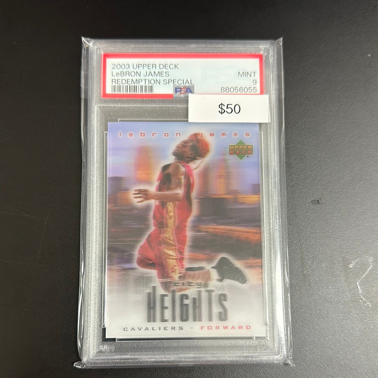 2003 Upper Deck Lebron James Redemtion Special PSA 9