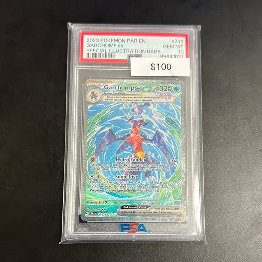 2023 Pokémon Paradox Rift GARCHOMP EX PSA 10