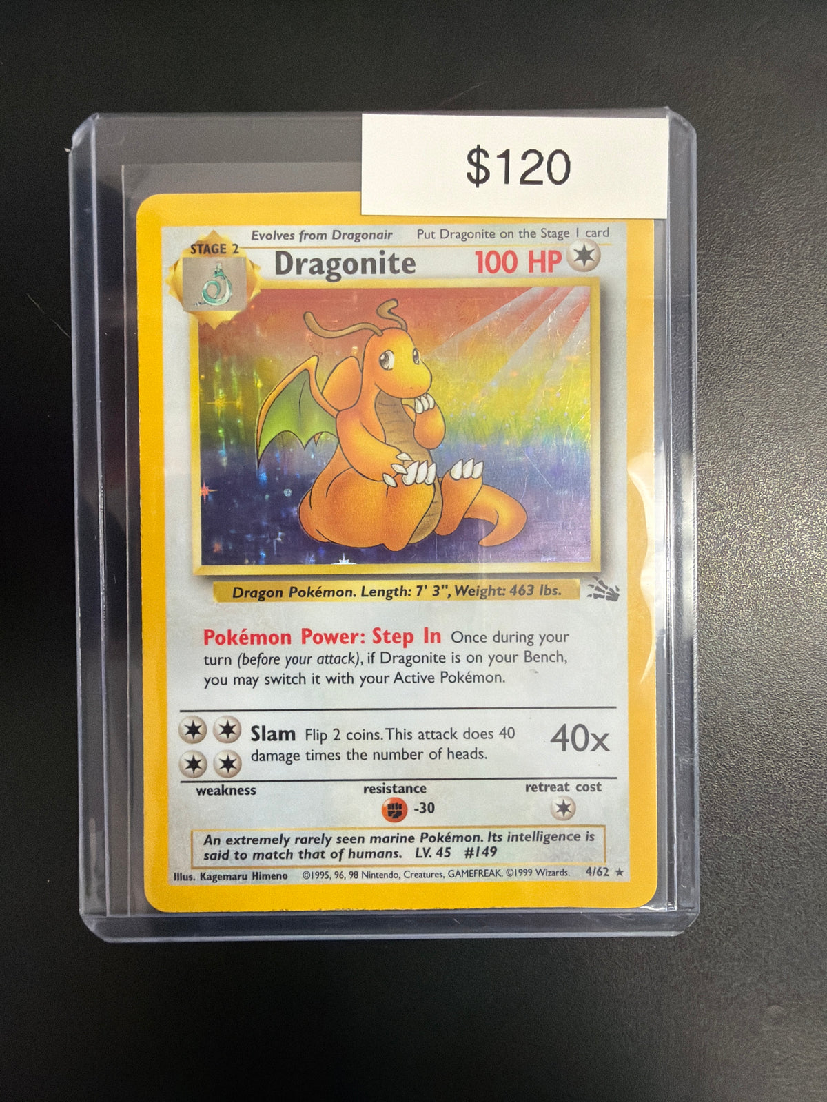 Pokemon Fossil Dragonite #4/62