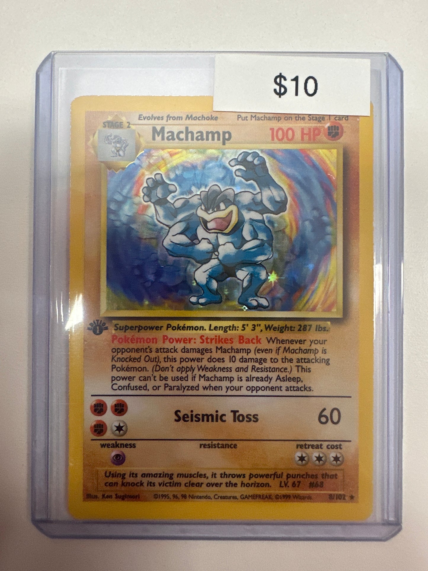 Pokemon Machamp 1st ED Holo 8/102