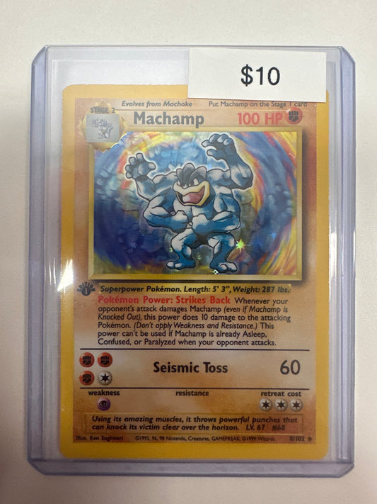 Pokemon Machamp 1st ED Holo 8/102