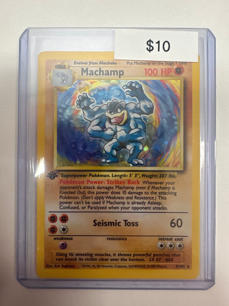 Pokemon Machamp 1st ED Holo 8/102