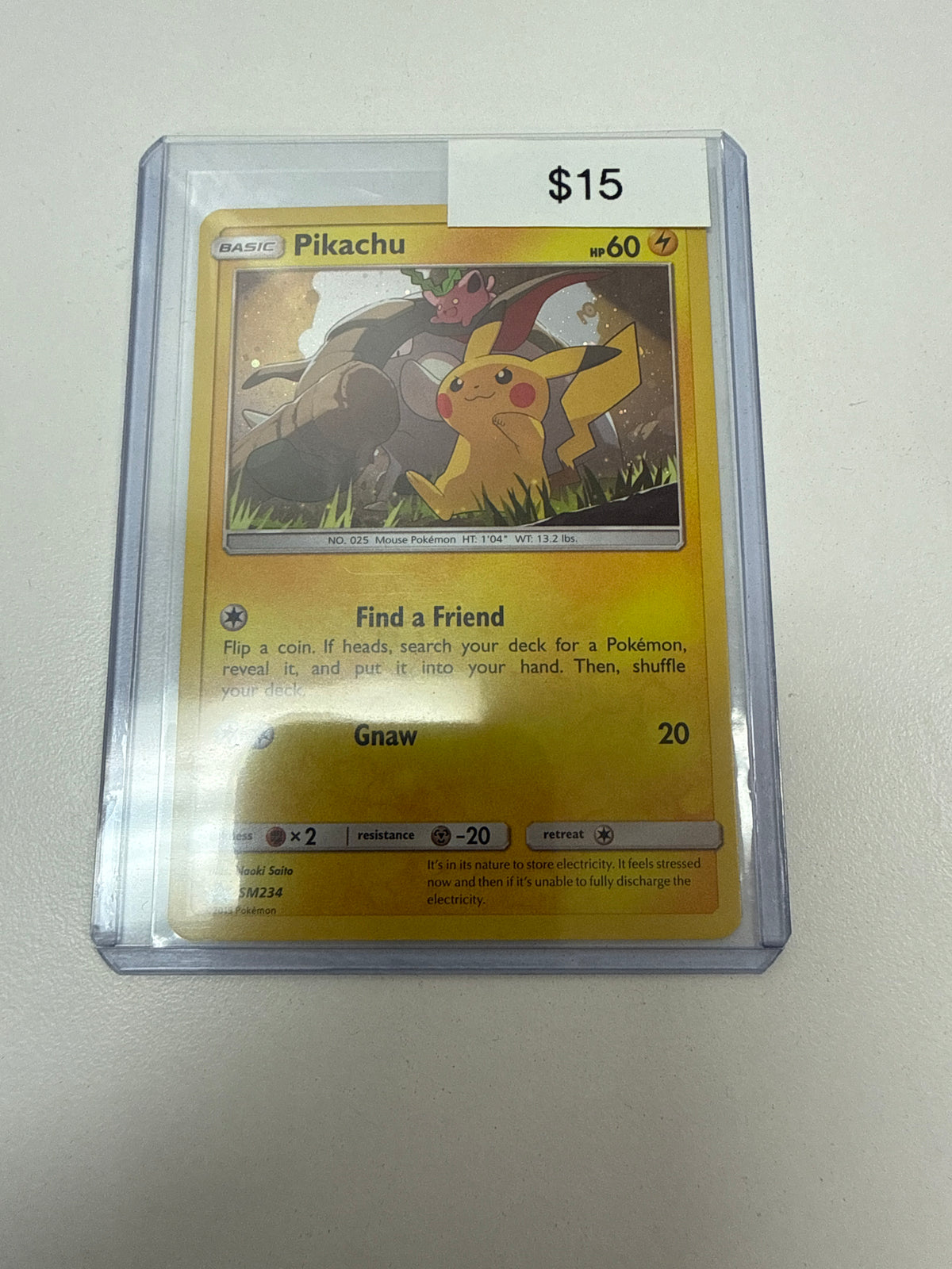 Pokemon Pikachu Holo #sm234
