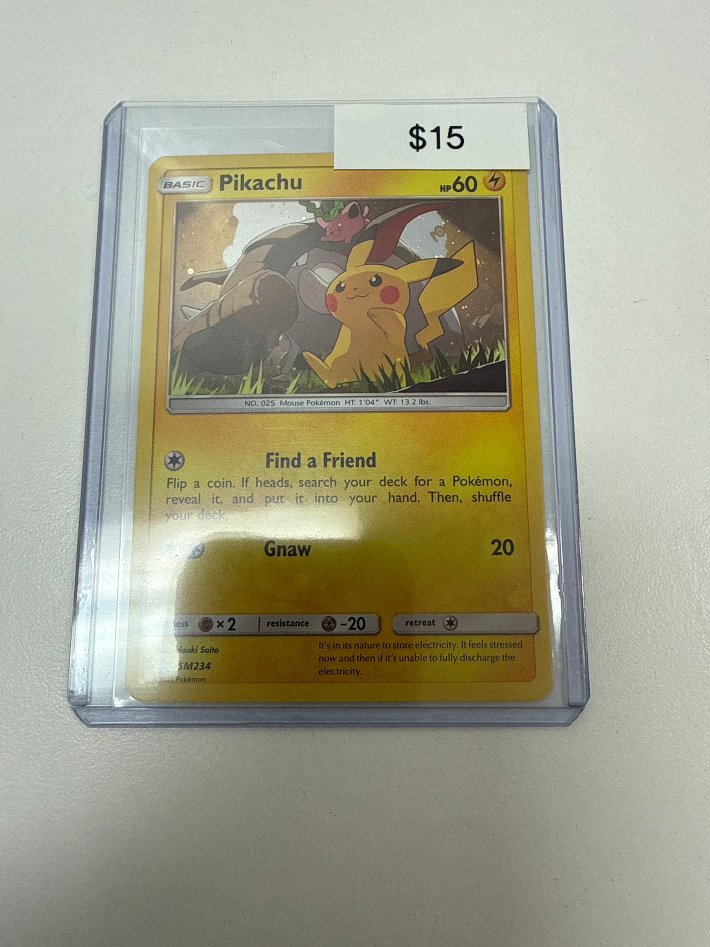 Pokemon Pikachu Holo #sm234