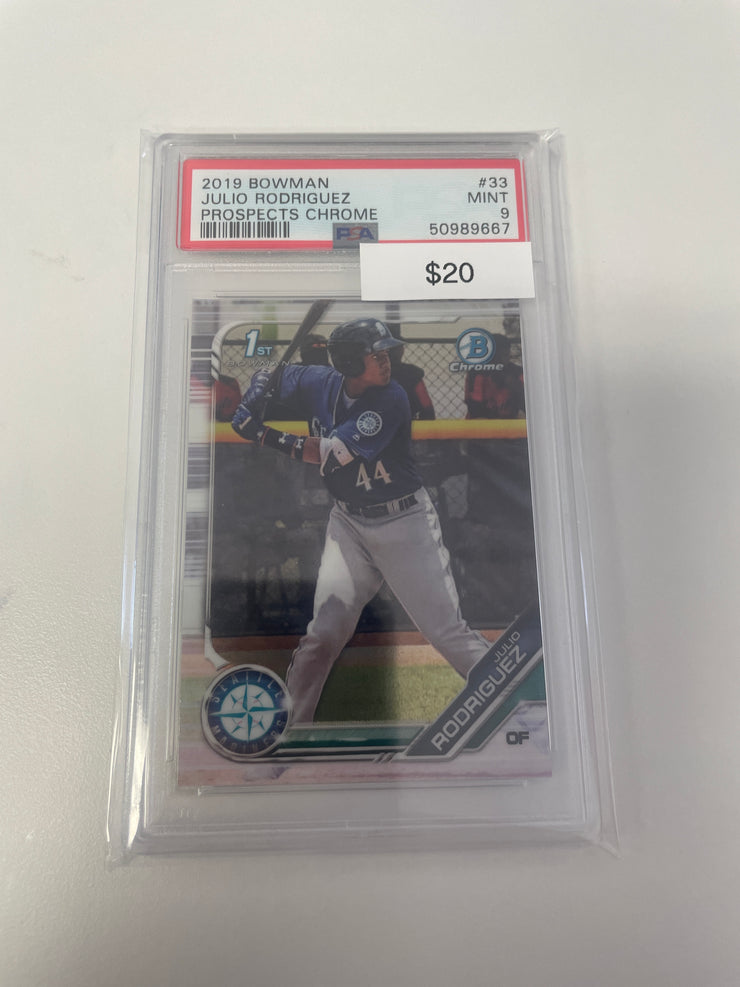 Bowman Julio Rodriguez 1st Bowman Rookie PSA 9 