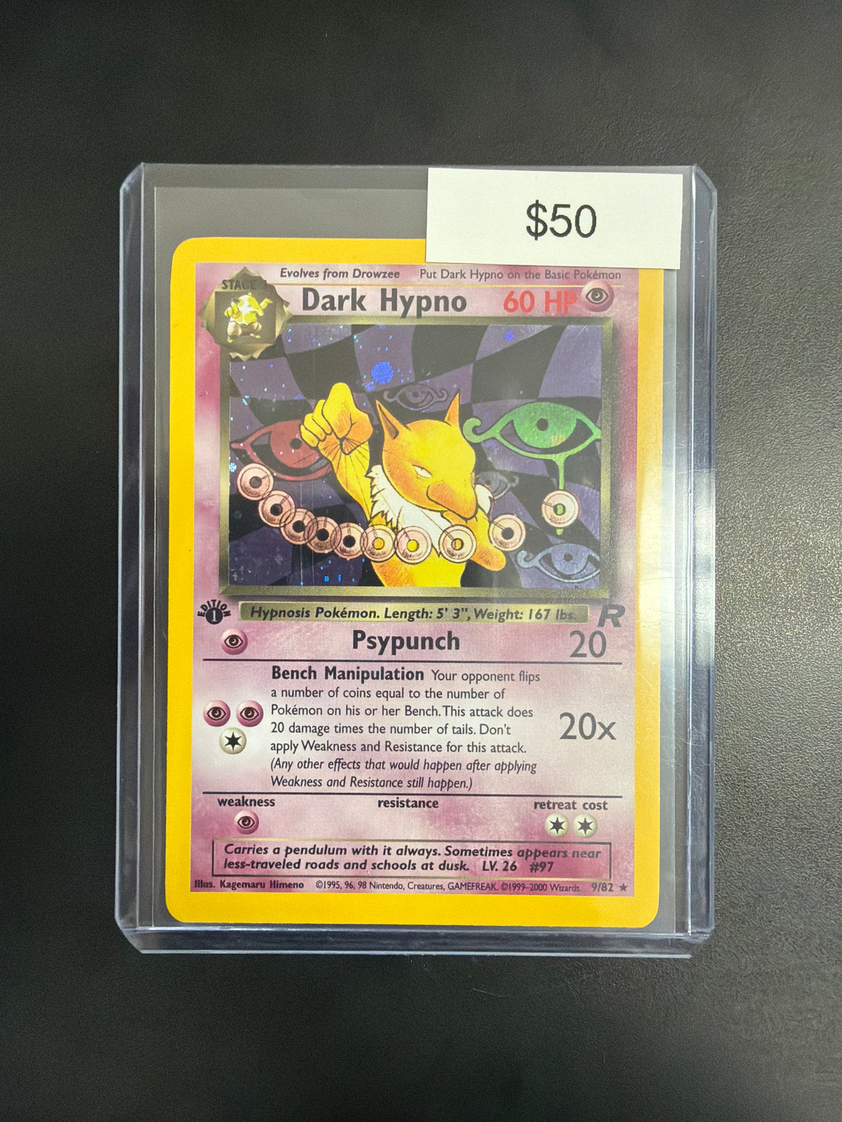 Pokemon Dark Hypno Holo 9/82 NM