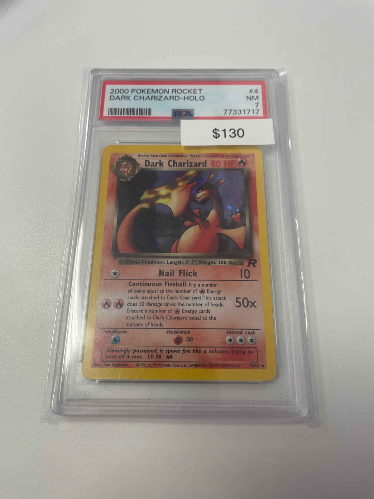Pokemon Dark Charizard Holo #4/82 PSA 7