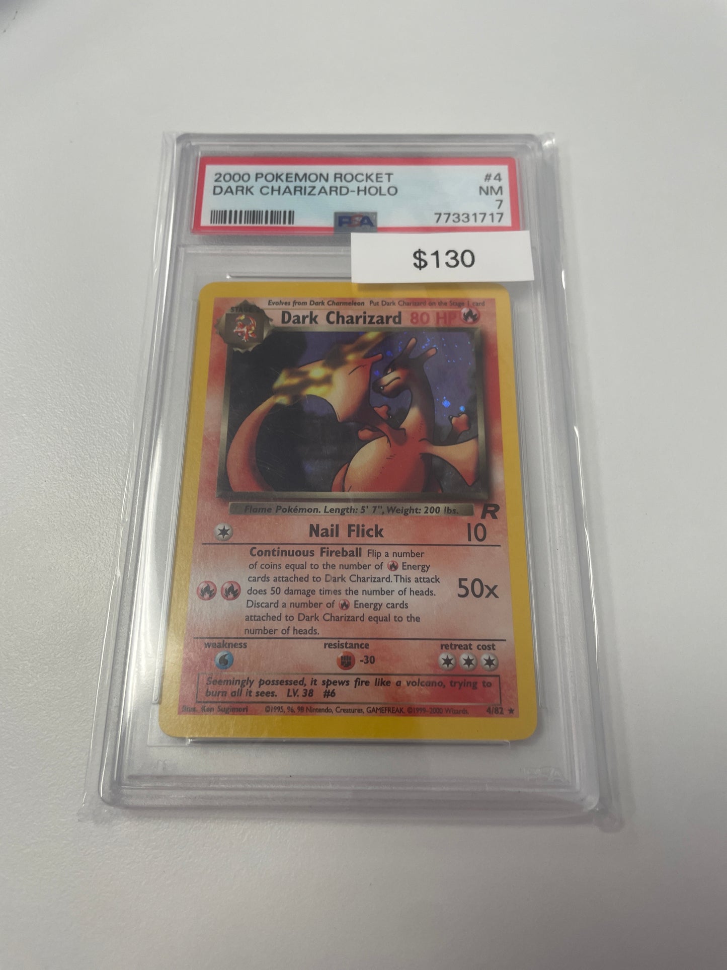 Pokemon Dark Charizard Holo #4/82 PSA 7