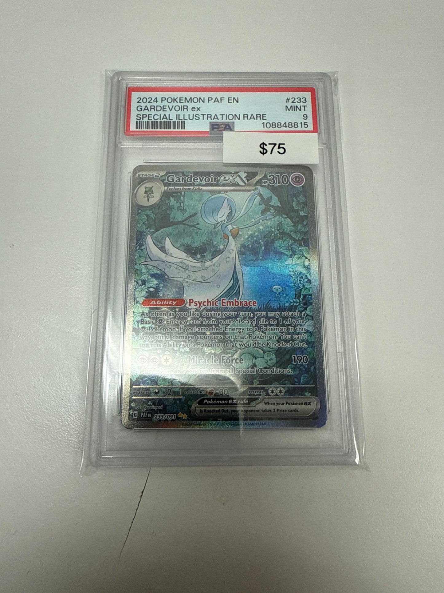 Paldean Fates Gardevoir Ex #233/091 PSA 9