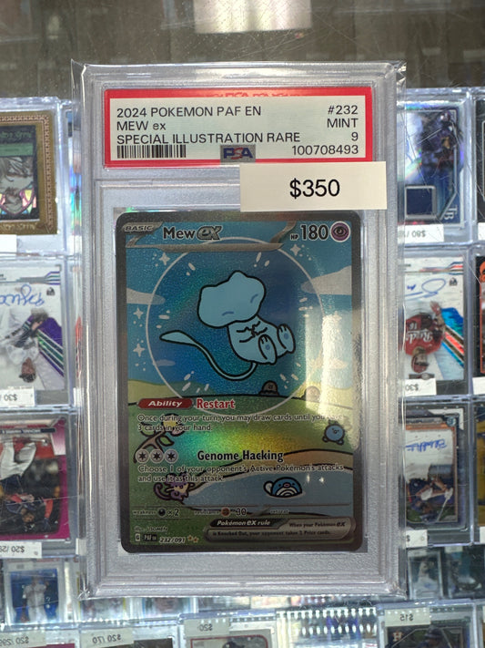 Pokemon Paldean Fates Mew SIR 232/091 PSA 9