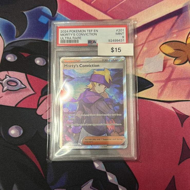 Pokémon Morty Conviction 201 PSA 9