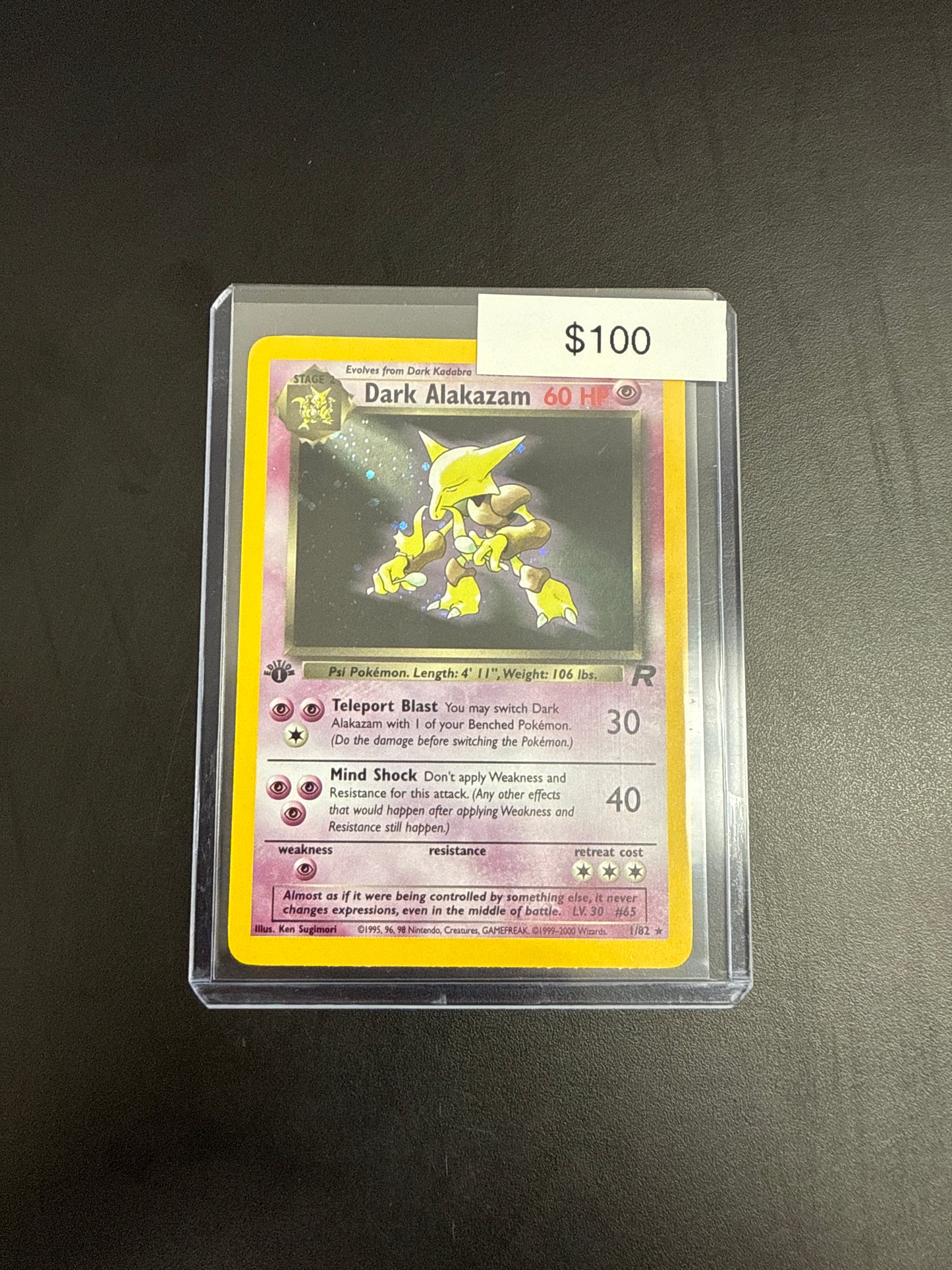 Pokémon Dark Alakazam 1/82 1st Ed.