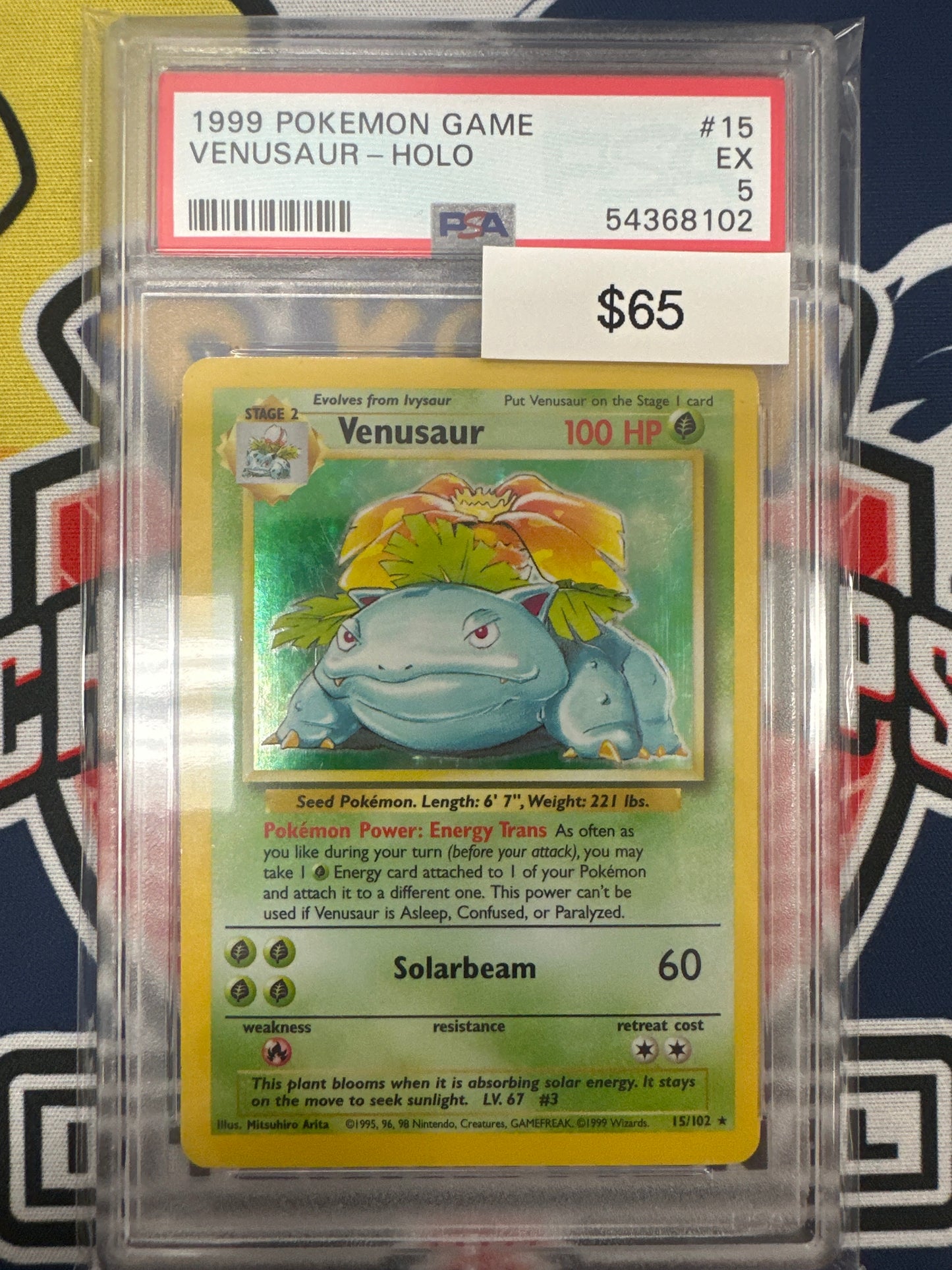 Pokemon Venusaur 15/102 Holo PSA 5