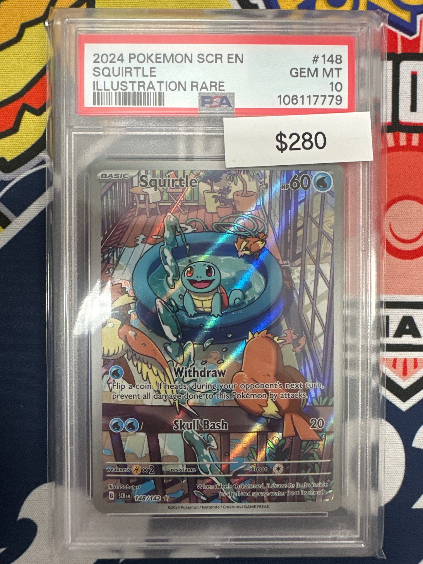 Pokemon Stellar Crown Squirtle 148/142 PSA 10