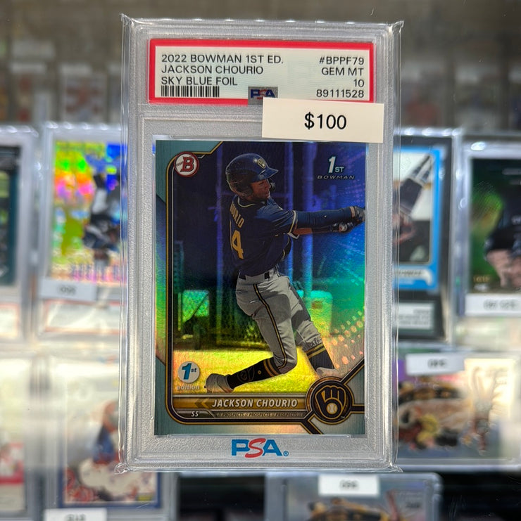2022 Bowman 1st Jackson Chourio Sky Blue Foil 