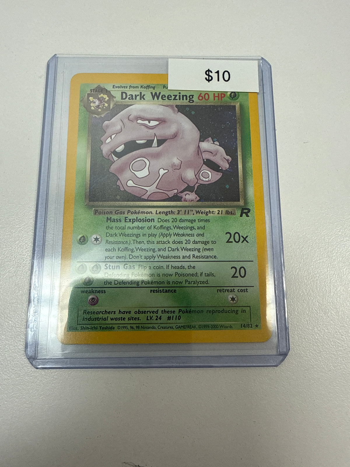 Pokemon Dark Weezing Holo #14/82