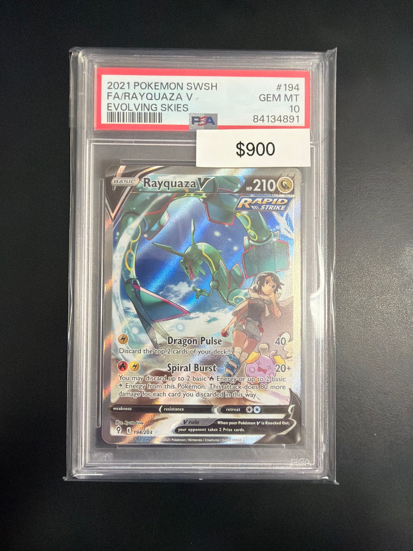 Pokemon Rayquaza V 194 PSA 10