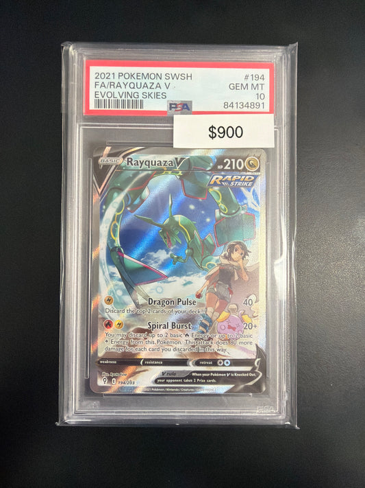 Pokemon Rayquaza V 194 PSA 10