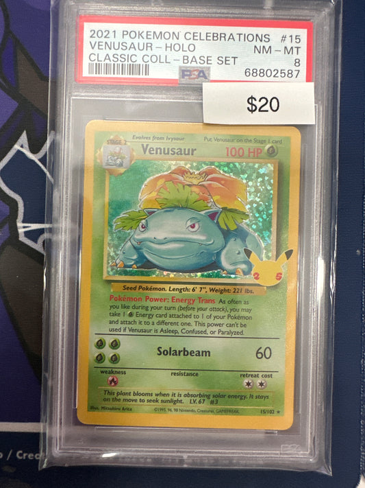 Pokemon Celebrations Venusaur PSA 8