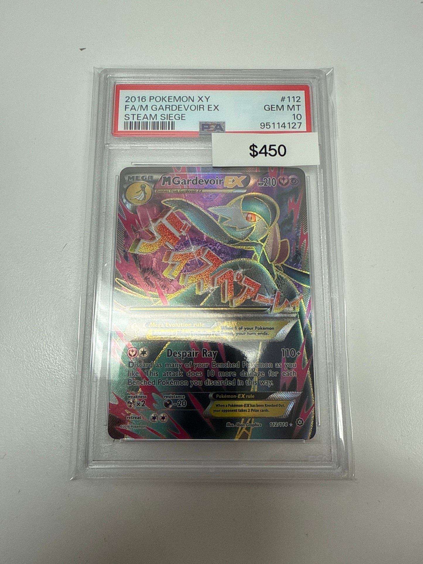 Steam Siege M Gardevoir Ex #112/114 PSA 10
