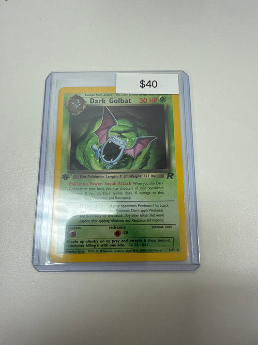 Pokemon Dark Golbat 1st Edition Holo #7/82