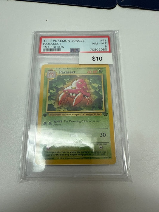 Jungle 1st Ed Parasect #41/64 PSA 8