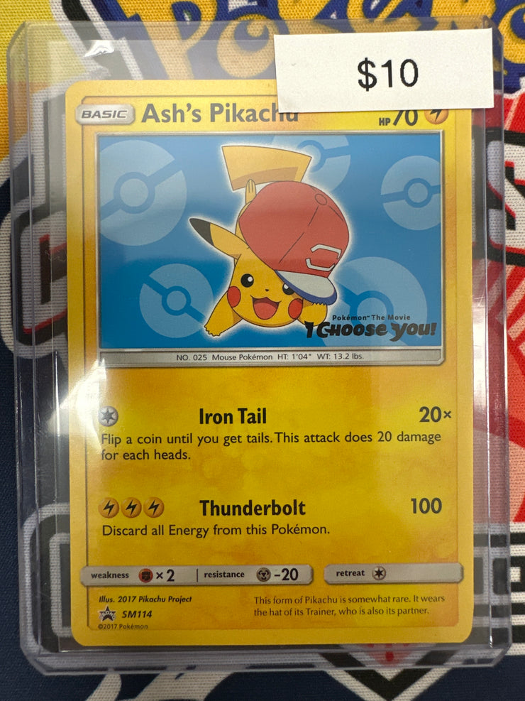 Pokemon Sun & Moon Promo Ash’s Pikachu SM114