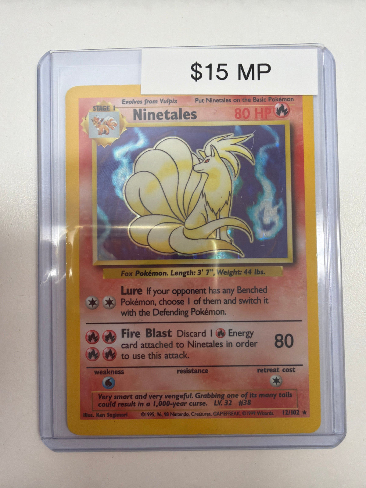 Pokemon Ninetales Base Set 12/102 MP